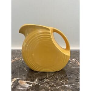 Vintage Fiesta Fiestaware Juice Disk Pitcher 6" Yellow